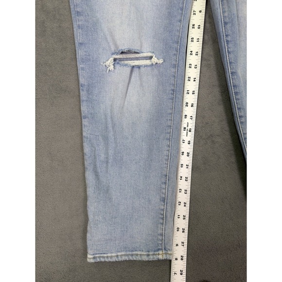 Old Navy Jeans Womens 6 Blue High Rise O.G. Straight Stretch Distressed - Picture 5 of 9